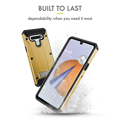 Evocel Explorer Series Pro Phone Case Compatible With Lg Stylo 6 With Glass Screen Protector And Belt Clip Holster, Gold #TOP2