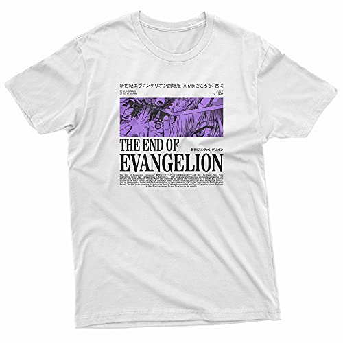 Camiseta Básica Unissex Algodão The End of Evangelion Neon Genesis (Rosa Bebê, M)