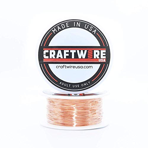 Craftwire USA Solid Bare Copper Wire Round,Bright,Dead Soft,150 Feet 30 Gauge (Choose 25 to 100 Ft,10 to 30 Ga.)