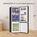 BANGSON 7.1 Cu.Ft Refrigerator with Freezer, Apartment Size Fridge with Bottom Freezer, Large Capacity, Energy Saving, Adjustable Thermostat, Low Noise, Black
