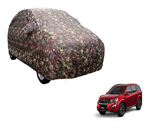 Image of Auto Hub Car Cover Compatible with Mahindra XUV 500 with Weather Proof, Triple Stitched, XUV 500 Car Cover Jungle Look