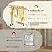 HYSEYY Double Rods Clothes Rack, Sturdy Rolling Clothing Rack, Portable Clothing Racks for Hanging Clothes - Metal Garment Rack Wardrobe Coat Rack for Bedroom Laundry Living Room, Gold