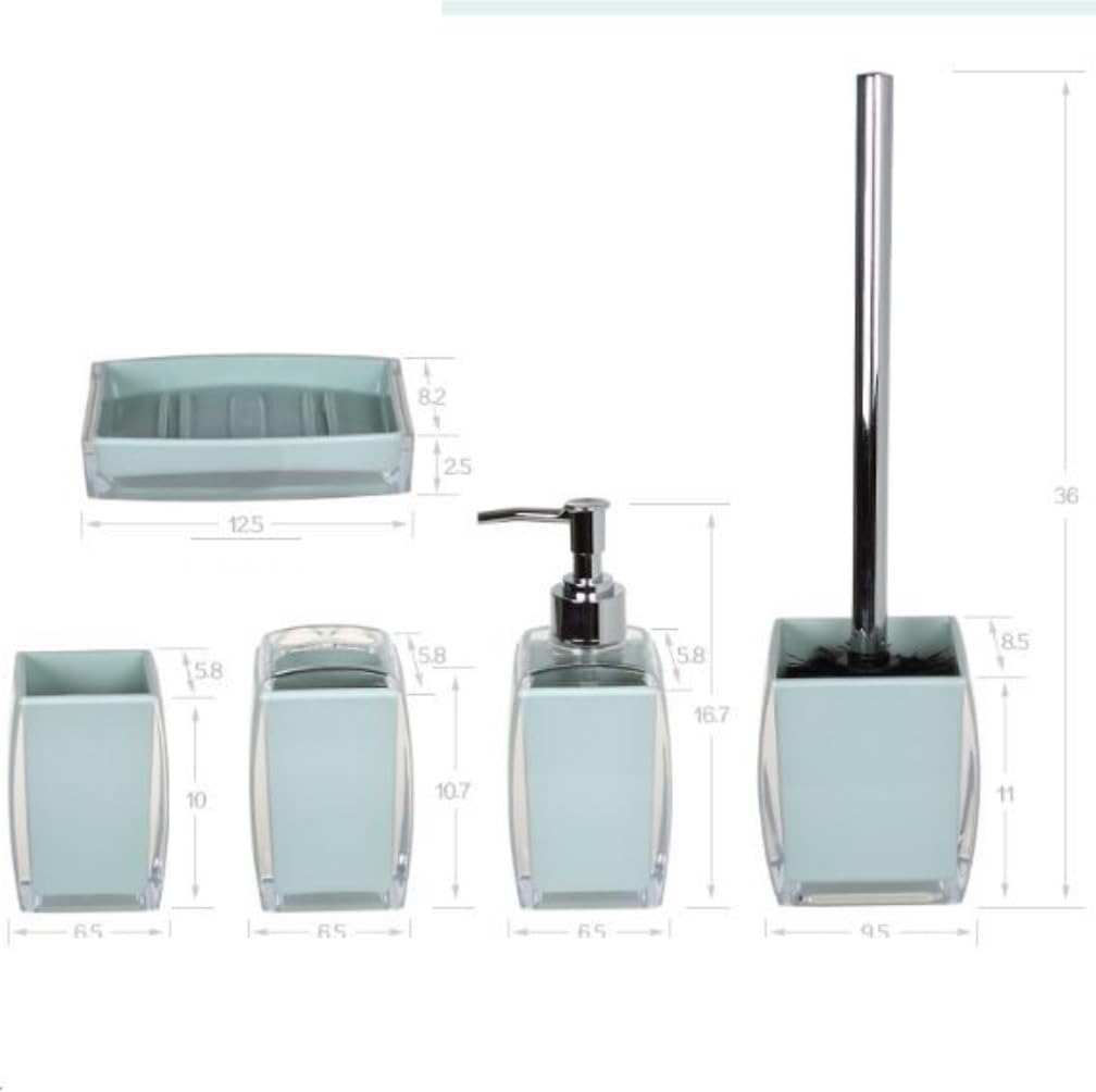 Zestaw plastikowych dozowników mydła w płynie | Wielokolorowy 36x9,5x8,5cm do blatu kuchennego w łazience: Dozownik mydła i balsamu(White)