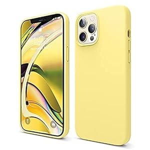 elago Premium Silicone Case for iPhone 12 Pro Max (6.7"), Full Body Protection : 3 Layer Shockproof Cover (Yellow)