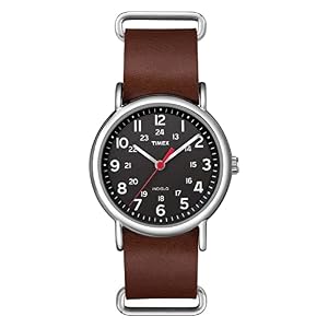 Timex Weekender 38mm Unisex Analog Watch | INDIGLO Backlight | Adjustable Durable Nylon Fabric Slip Through Strap | 24 Hour Time