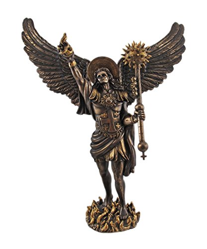 Pacific Giftware PTC 12.75 Inch Archangel Uriel with Spear Religious Resin Statue Figurine