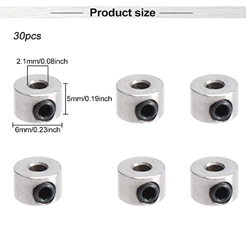 Yxq Plane Landing Gear Wheel Stop 0.08"/2.1Mm Wheel Collar For Rc Airplane Model Aircraft(30-Pack) #TOP3