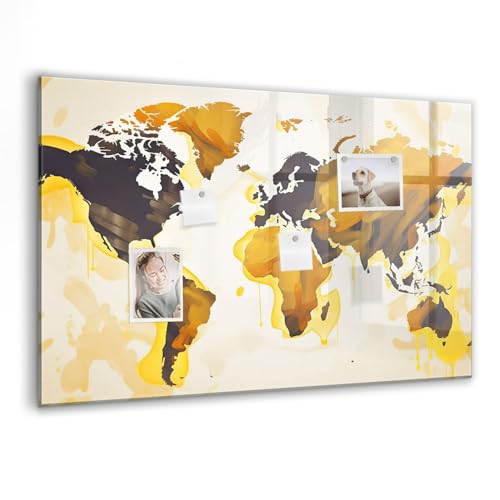 Tableau en verre magnétique 90x60 feutre effaçable aimants inclus