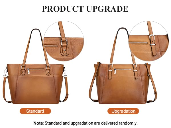 Over Earth Genuine Leather Women Handbags Ladies Tote Shoulder Bag with Multi Pockets2