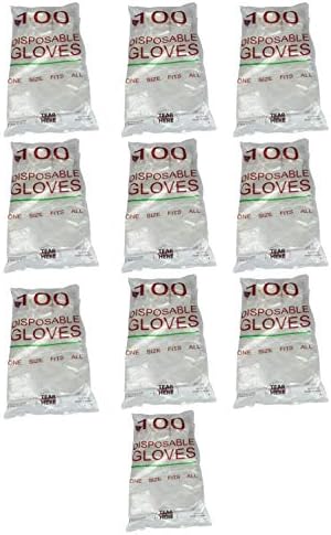 1000-PACK ~ Disposable Plastic Gloves, Extra Thin and Flexible, One Size Fits All