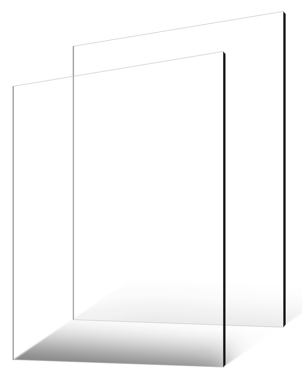 vevor plexiglass acrylic sheet, 2-pack plastic sheets, 24 x 36 inch 1/4 inch thick clear plastic cast transparent glass for crafting projects, replacement picture frame glass, diy display, easy to cut
