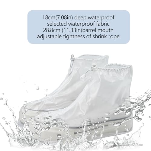 2 Pairs Waterproof Rain Covers for Shoes, PVC Reusable Rain Shoes Cover, Non-Slip Rain Boot Covers for Cycling Outdoor Camping (L) - Thumbnail 5
