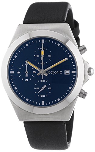 Montre à quartz Tectonic 41-6907-99 avec bracelet cuir et chronomètre de haute précision