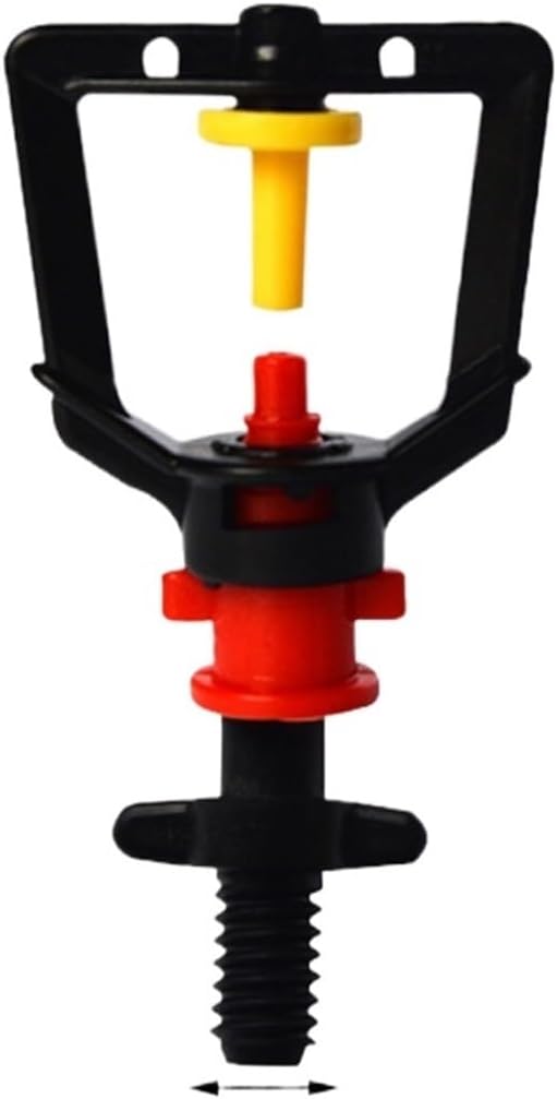 AVIMYA 10Pcs 6mm 360 Refraction Micro Nozzle Greenhouse Drip Irrigation Misting System Hanging Humidifier Sprayer with 4/7mm Barb (Color : 3)