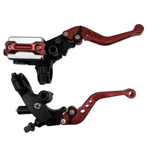 Leviers de frein Keoghs 22mm orange avec pompe à cylindre hydraulique pour moto NS 200
