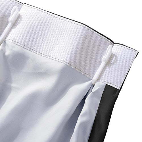 Chadmade Velvet Blackout Home Movie Theater Curtain Drapes Panel, Pinch Pleated 150W X 96" L (1 Panel) For Stage Event Auditorium, Black, Leon Collection #TOP3