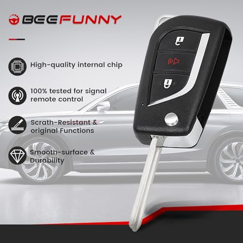 Beefunny F, Remote Key Fob for Toyota RAV4 2019 2020 2021 2022 2023 Replacement Car Key Fob 3 Buttons FCC ID:GQ4-73T P/N:89070-0R300 FSK 314MHz with H Chip (1) by Beefunny - Image 6
