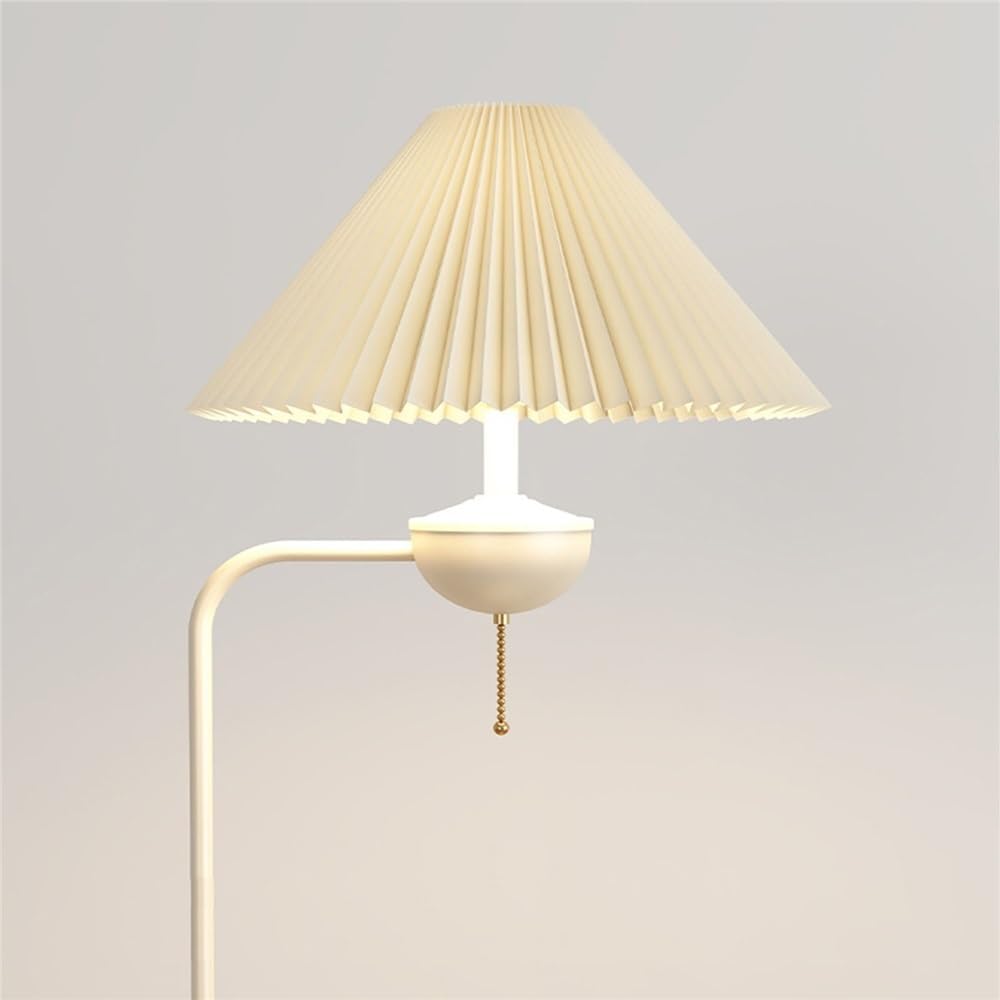 Stalowe lampy nowoczesna lampa podłogowa do salonu, żelazna lampa stołowa z abażurem z tkaniny, lampy stojące stół, wysokie lampy stołowe do biura sypialni dekoracja (tusz)