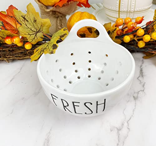 Luciano Housewares 65689 Farmhouse Modern Ceramic Berry Strainer thumb #4
