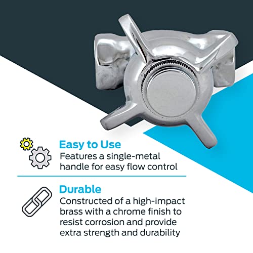 Ez-Flo 1/2 Inch Ips Self-Closing Stop Valve, Brass Plumbing Fitting, Chrome, 10187Lf #TOP3