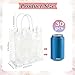 WhizToys 30 PCS Transparent Party Favour Clear Plastic Gift Bags with Handles, 5.9x6.3x2.8Inches, Clear Mini Tote Goodie Bag Bulk PVC Plastic Bags with Handles and Ribbon for Gifts Weddings Birthdays
