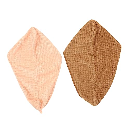 SHERCHPRY 2Pcs Fast Drying Hair Wrap Towels for Women Ultra Absorbent Fleece Hair Drying Hat Comfortable Gentle Hair Turbans for Post Bath Drying