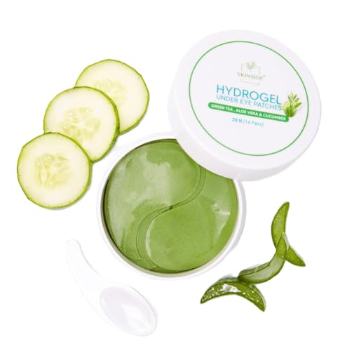 RUVYAA S_S-IDE_ Under Eye Patches with Green Tea, Aloe Vera & Cucumber, for Dark Circles, Puffy Eyes & Wrinkles, All Skin Types