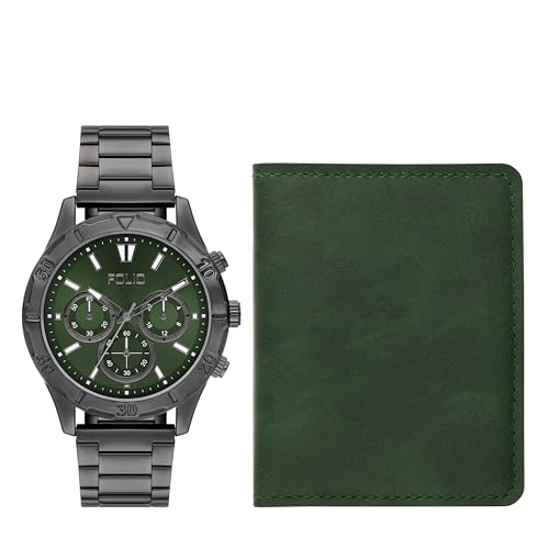 Montre noire homme à trois aiguilles Folio pour le bureau