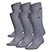 adidas Men's Athletic Crew Socks (6 Pack), Heather Grey/Black, One Size, Shoe Size  6-12