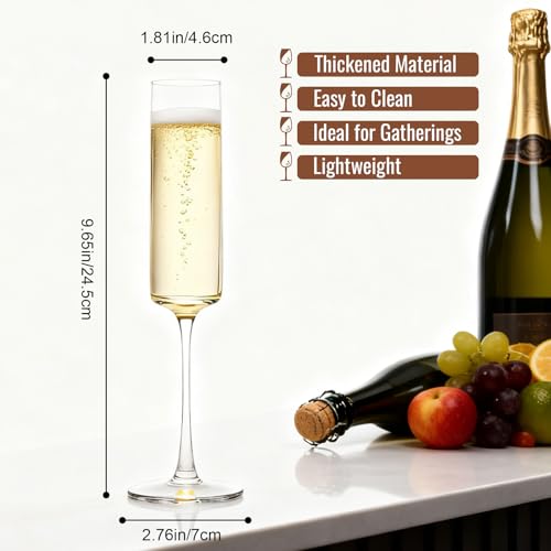 Shop Tefrine 6 PCS Champagne Flutes 155ml Elegant Prosecco Glasses for Home, Birthday, Wedding & Anniversary Shop Tefrine 6 PCS Champagne Flutes 155ml Elegant Prosecco Glasses for Home, Birthday, Wedding & Anniversary – Tefrine