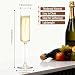 Tefrine 6 Stück Champagnergläser, mundgeblasen, elegante Champagnerflöten, 150 ml, für Geburtstag, Hochzeit, Jahrestag, transparente Champagnerflöten für Feiern und besondere Anlässe