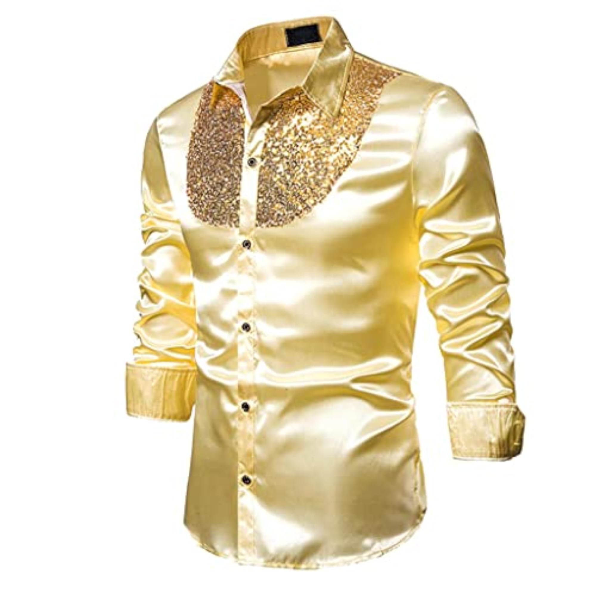 Men's Fashion Button Down Shirts with Sequins