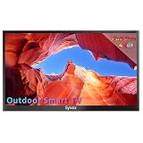 SYLVOX 43 inch Outdoor TV, 1500 nits Full Sun Outdoor TV, 4K UHD Smart Television IP55 Waterproof, A