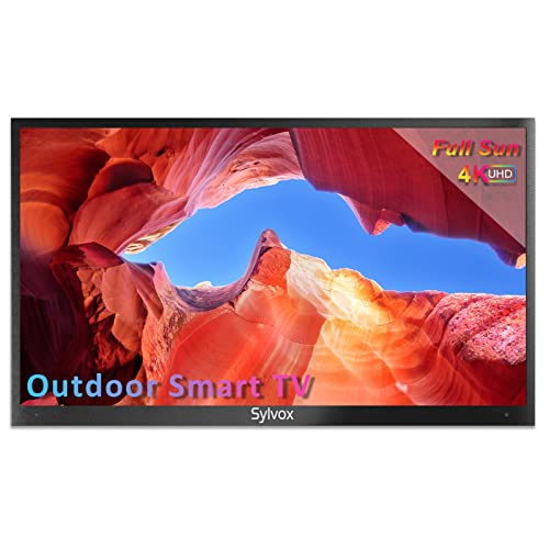 Sylvox 43 Inch Outdoor Tv, 1500 Nits Full Sun Outdoor Tv, 4K Uhd Smart Television Ip55 Waterproof, Auto Brightness, Support Bluetooth & 2.4G Wifi, Atsc & Ntsc Tuner, Tv For Outside (Pool Series) #TOP26