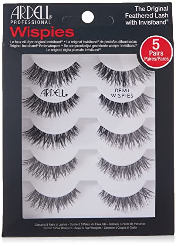 ARDELL 5 Pack Demi Wispies Künstliche Wimpern Black, 25 g