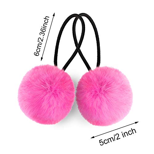 Pom Pom Hair Ties Pom Ball Elastic Hair Band Fur Ball Scrunchy Fluffy Ponytail Holders For Women Girl Kids Hair Accessories #TOP1
