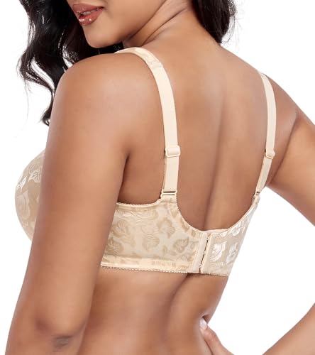 DotVol Women's Underwire Minimizer Comfortable Full Coverage Everyday Bra with Non Padded - Image 4