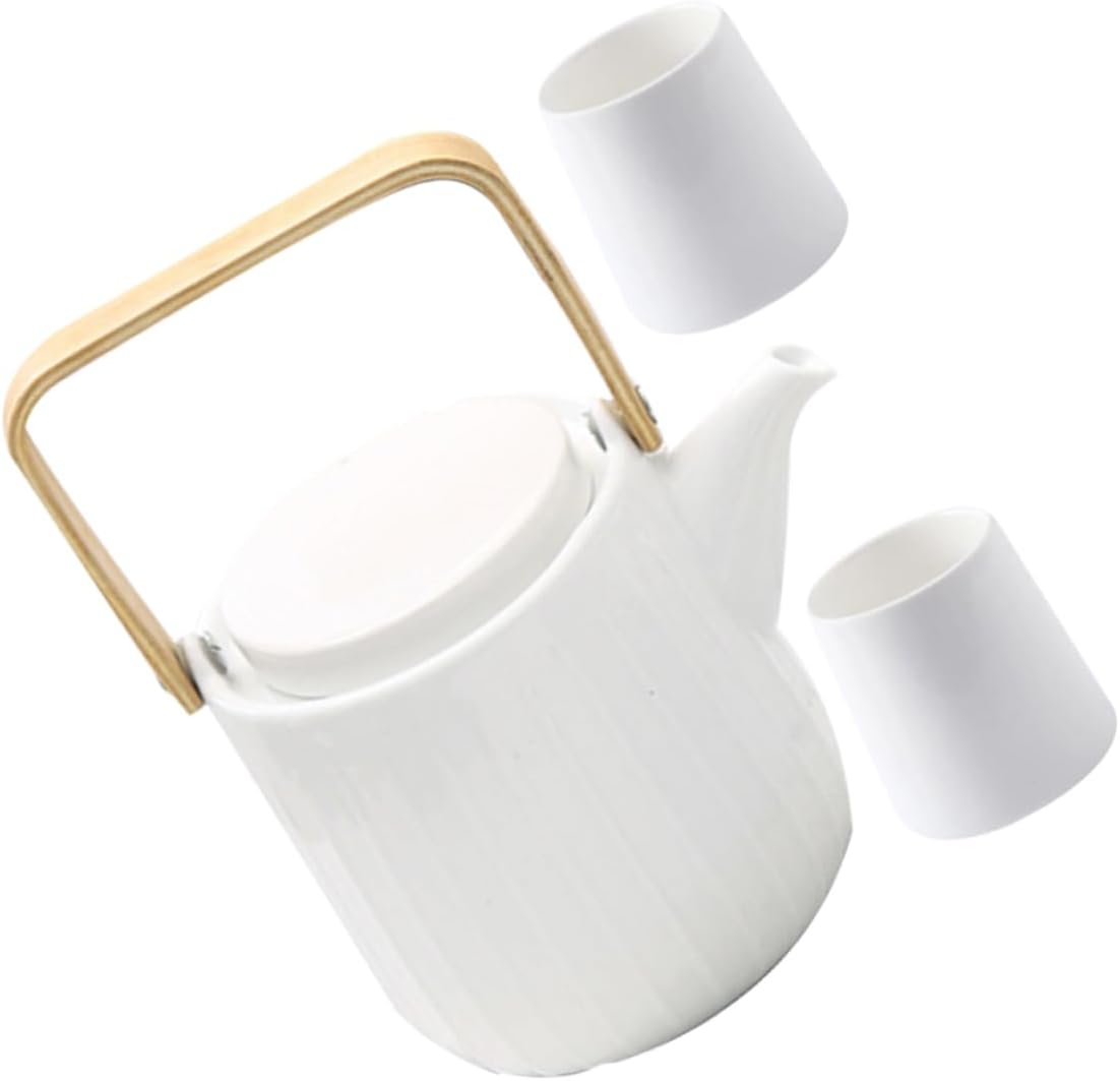 Ciieeo Ceramic Teapot Set with Cups for Home and Office Tea Enjoyment Lightweight and for Relaxation and Storage of Beverages