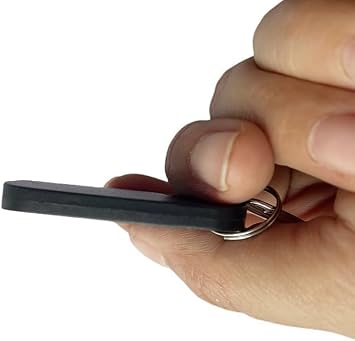 JW 5PCS Dual Frequency RFID Keyfob 125khz and 13.56Mhz All-in-one Composite Keychain UID Rewrita keyfob ble Used to Copy/Clone Key/Cards (Black)