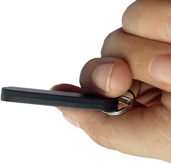 JW 5PCS Dual Frequency RFID Keyfob 125khz and 13.56Mhz All-in-one Composite Keychain UID Rewrita keyfob ble Used to Copy/Clone Key/Cards (Black)