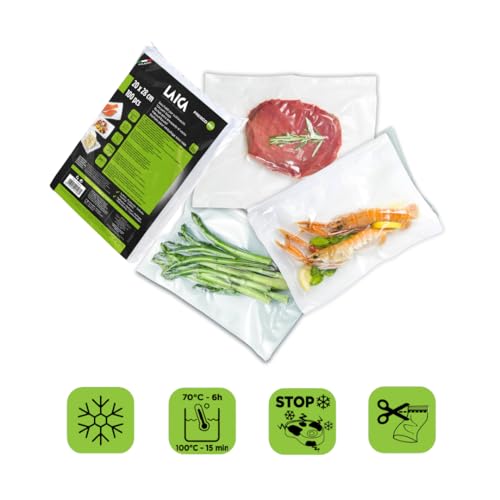 Laica VT3501 Confezione da 100 Sacchetti sottovuoto per alimenti Formato 20 x 28 cm - Immagine 3
