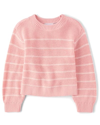 Image of The Children's Place Girls' Long Sleeve Crew Neck Pullover Sweater