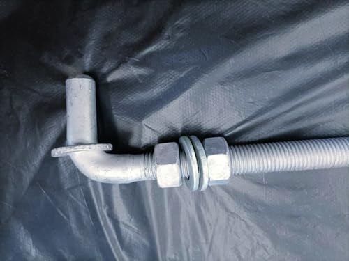 J-Bolt Gate Hinge, Hot-dip Galvanized J Bolt with 5/8" Gate Hinge. Farm Gate Hinges for Chain Link Fence Mostly Used in Frams, Back Yard, Frence Etc. Include Nut Washer (8"(8PCS)) by Firofend - Image 7