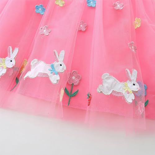 Image of Girls Easter Dress 5t Dress Red Tutu Dress for Toddlers 5t Dresses for Girls Rabbit Dress for Little Girl Princess Dress for Girl Summer Size 5t(Bunny1464, 5t)