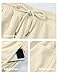 JMIERR Sweatpants for Men Drawstring Baggy Pants Mens Straight Leg Streetwear Sweatpants with 3 Pockets, M, Apricot