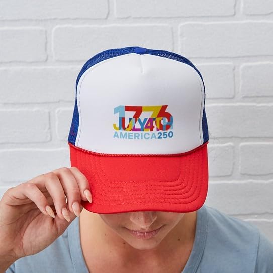 CafePress America250: Independence Adjustable Snapback Trucker Hat
