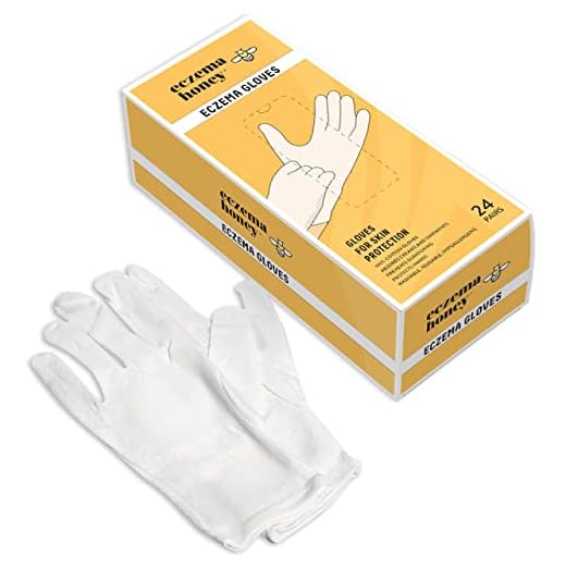 ECZEMA HONEY Premium 100 % Cotton Gloves - Washable & Reusable Overnight Dry Hands Treatment - White Cotton Gloves for Eczema (24 Pairs)