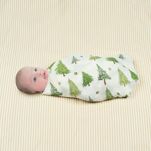Image of Muslin Swaddle Blankets Neutral - Soft 47x47 Inch Baby Swaddle Wrap & Nursery Receiving Blanket, Mallard Duck /Woodland - Breathable 70% Bamboo Viscose & 30% Cotton