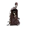 HUAXM Vintage Steampunk Sac à Dos Retro Gothique Main en Cuir Sac Messenger Moyen Age Sac à bandoulière pour Ordinateur Portable Porte-Documents Sac Besace, L #5