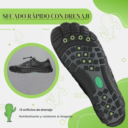 Miniatura 2 de Saguaro Zapatos De Agua Hombre Mujer Escarpines Zapatillas De Playa Surf Natación Secado Rápido Calzado Descalzo Gr.41